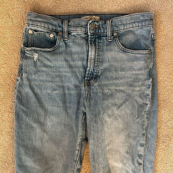 Madewell The Perfect Vintage Jean Worn Wash Distressed Raw Hem Size 29 - Picture 4 of 12